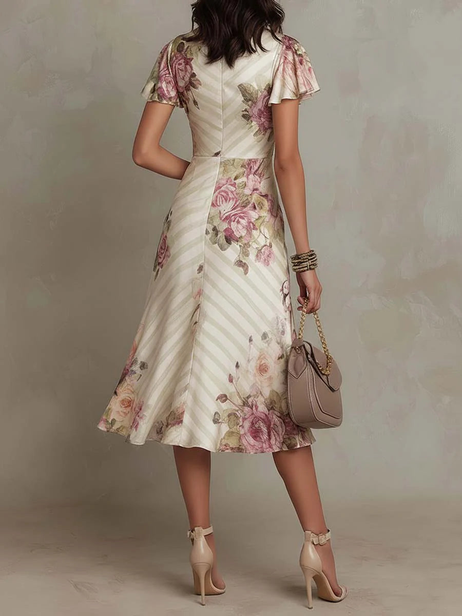 Piper | Satin Floral Wedding Dress