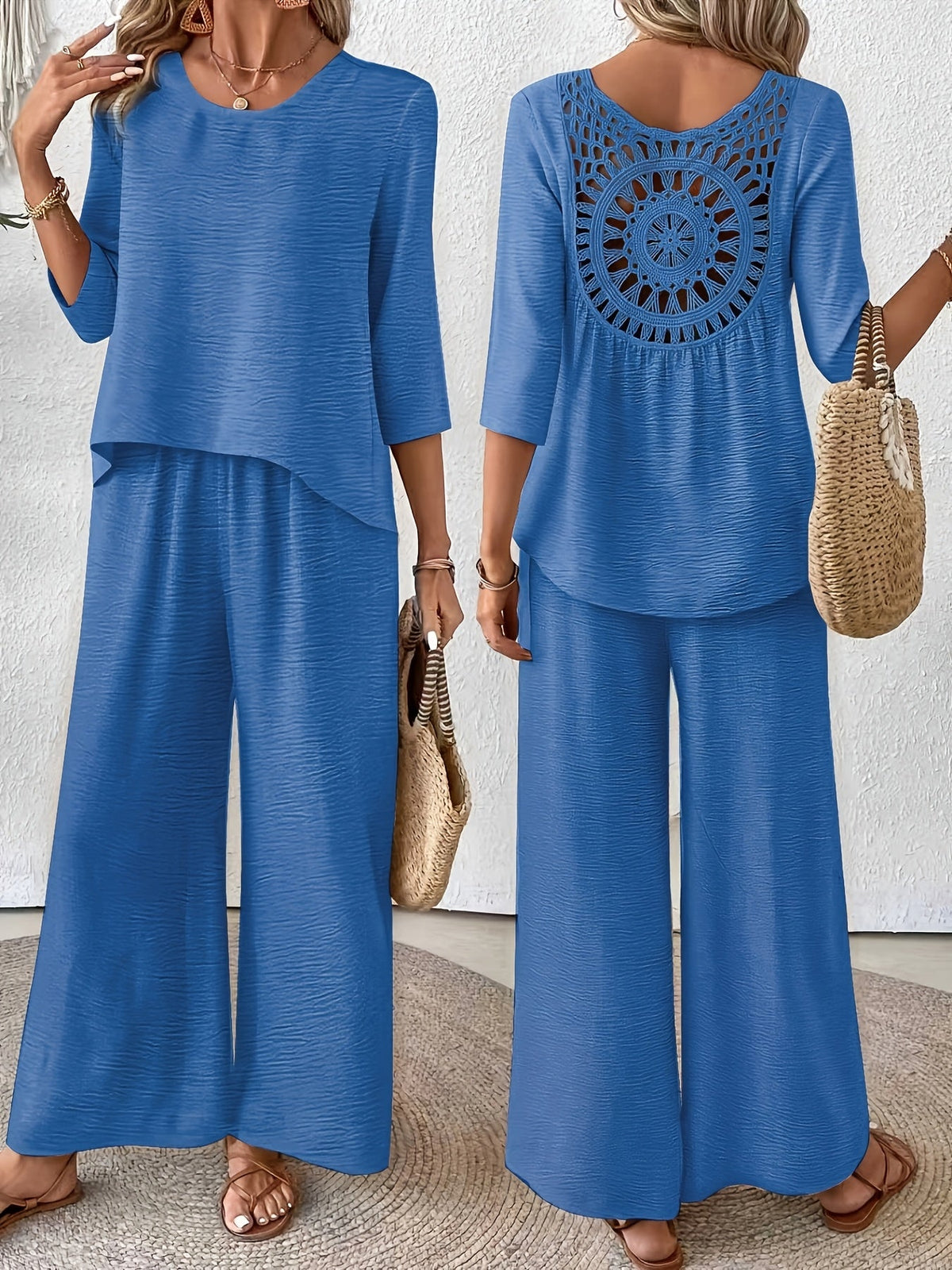 Odette | Vacation Linen Wide Leg Set