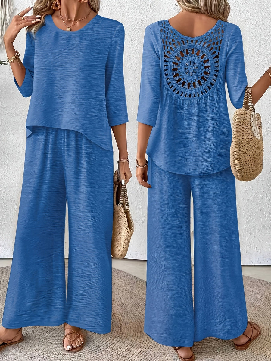 Odette | Vacation Linen Wide Leg Set