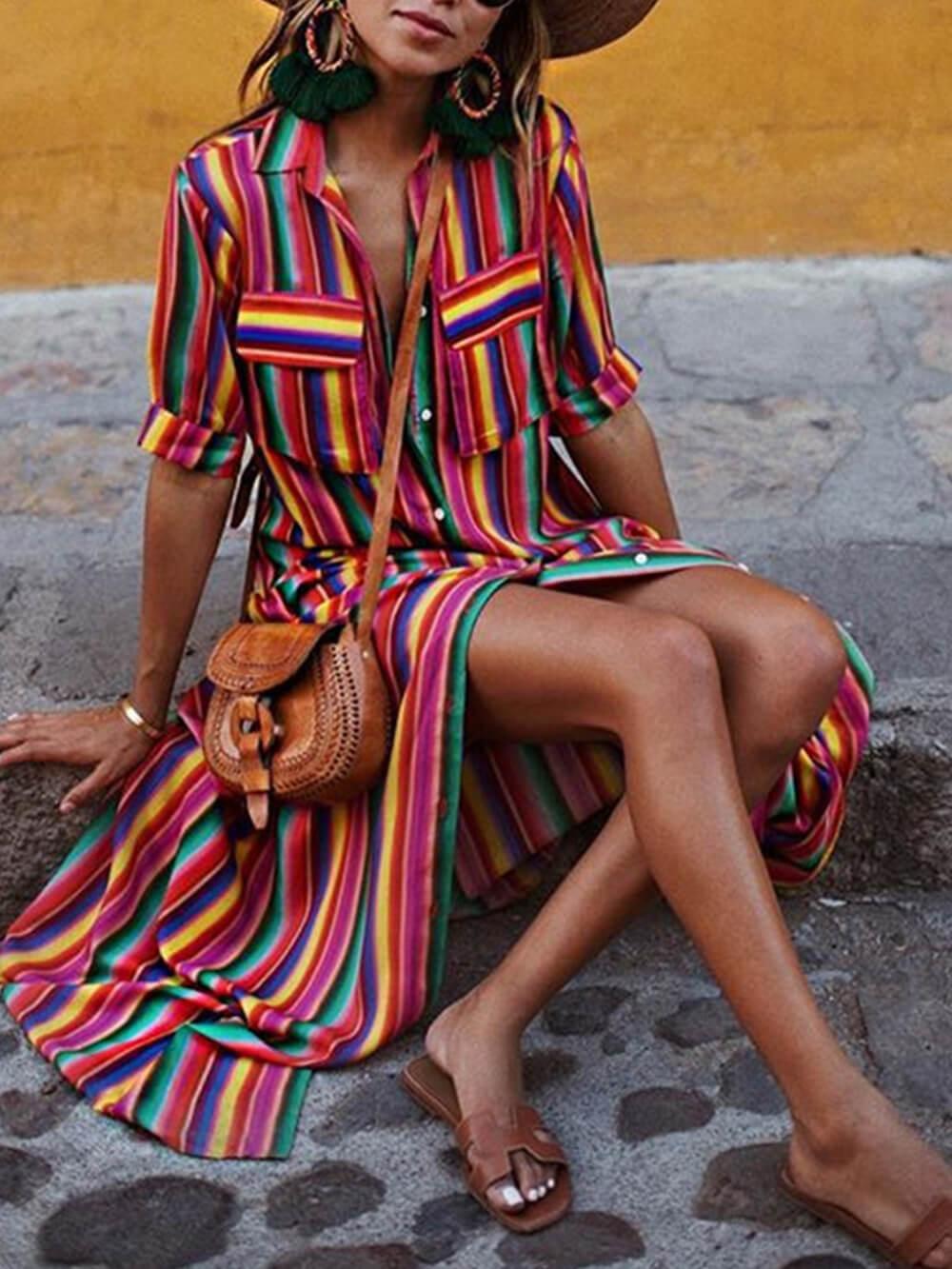 Sienna | Striped Wedding Guest Set