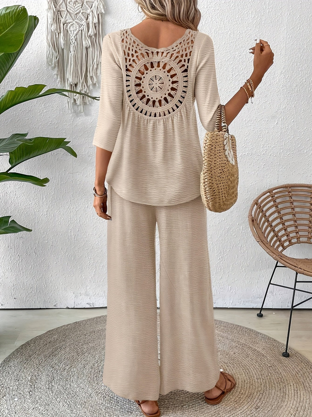 Odette | Vacation Linen Wide Leg Set