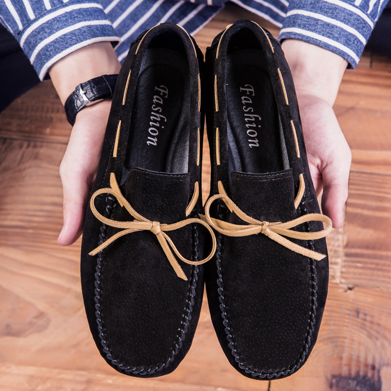 Oscar | Mens Suede Bow Detail Moccasins