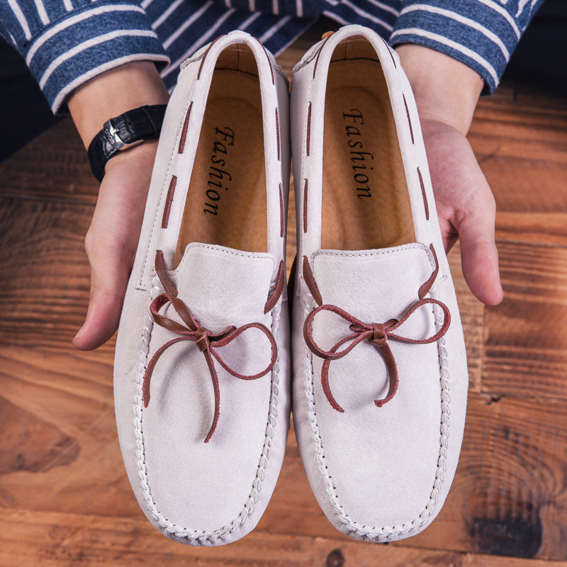 Oscar | Mens Suede Bow Detail Moccasins