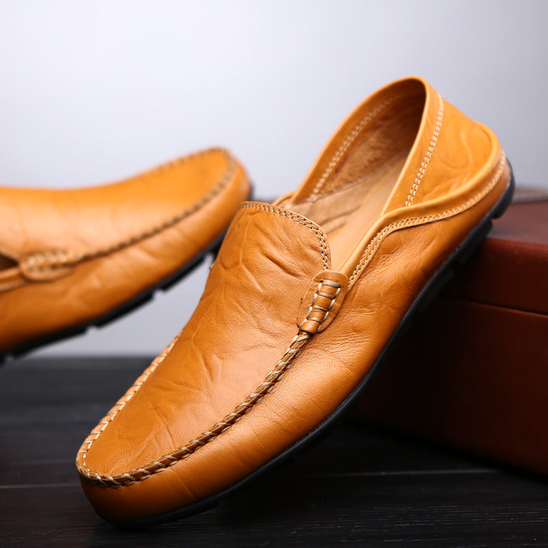 Gabriel | Mens Perforated Leather Slip-On Loafers