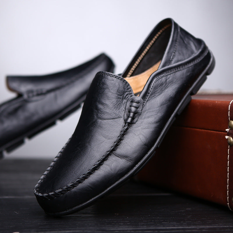 Gabriel | Mens Perforated Leather Slip-On Loafers