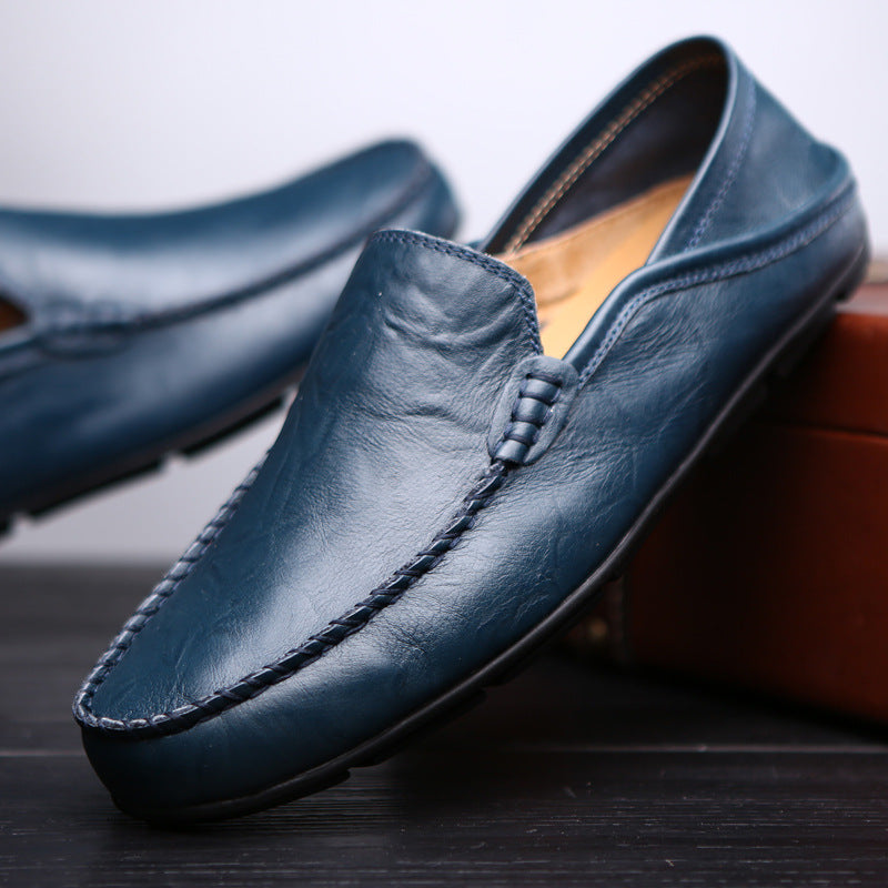 Gabriel | Mens Perforated Leather Slip-On Loafers