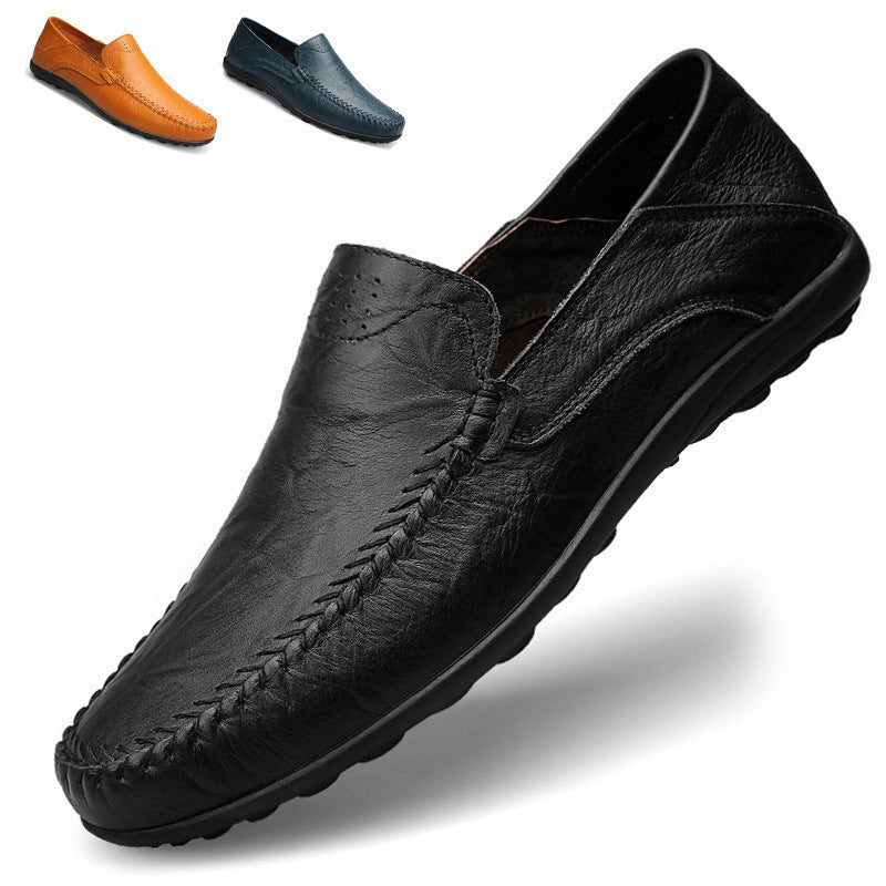 Leonardo | Mens Genuine Leather Slip-On Loafers