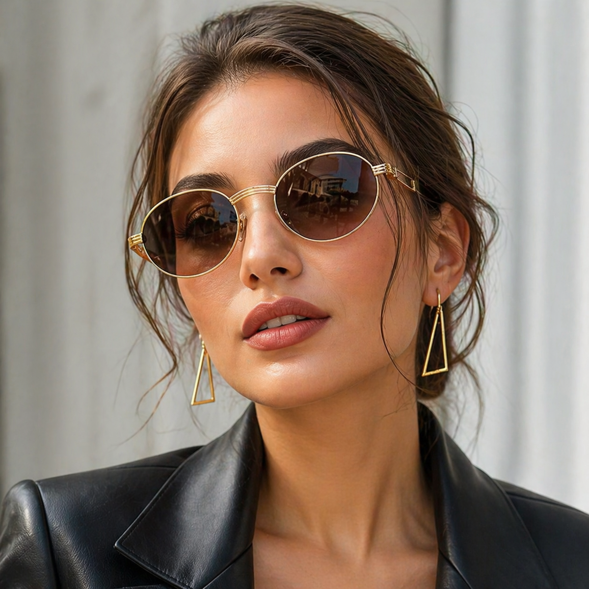 Amelia | Elegant round sunglasses