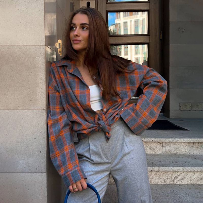 Charlotte | Oversized Plaid Shirt