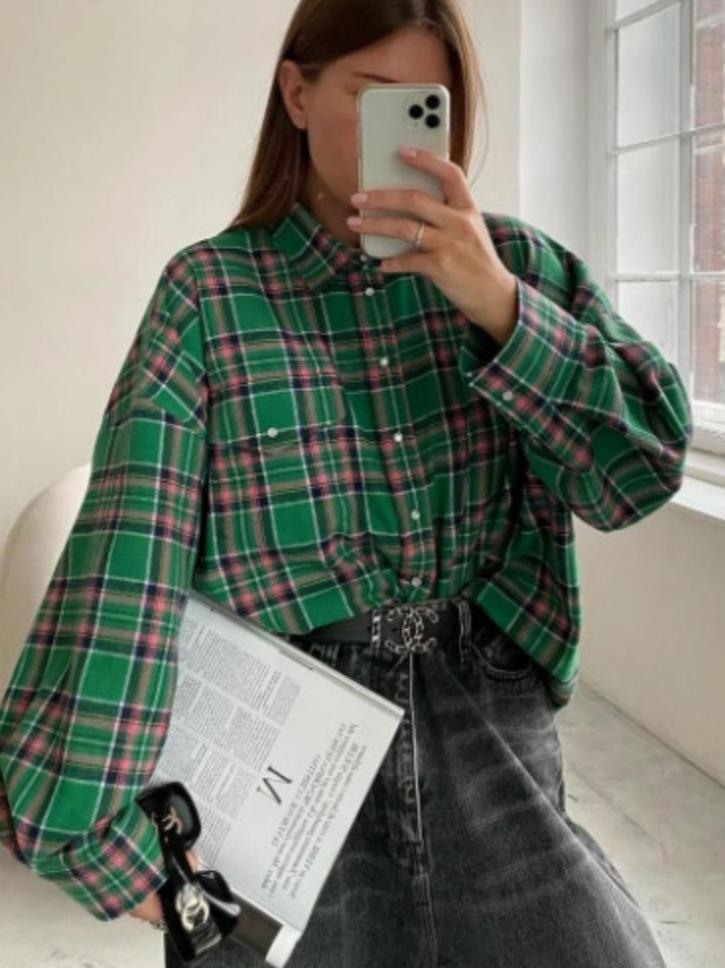 Charlotte | Oversized Plaid Shirt