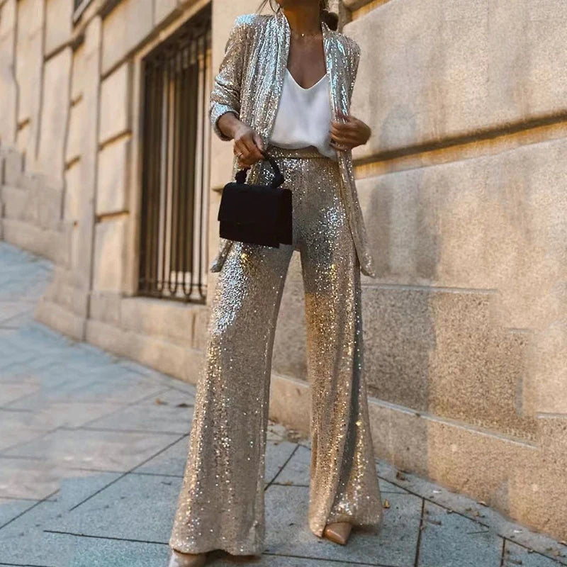 Tansy | Sequin Matching Set High Waist