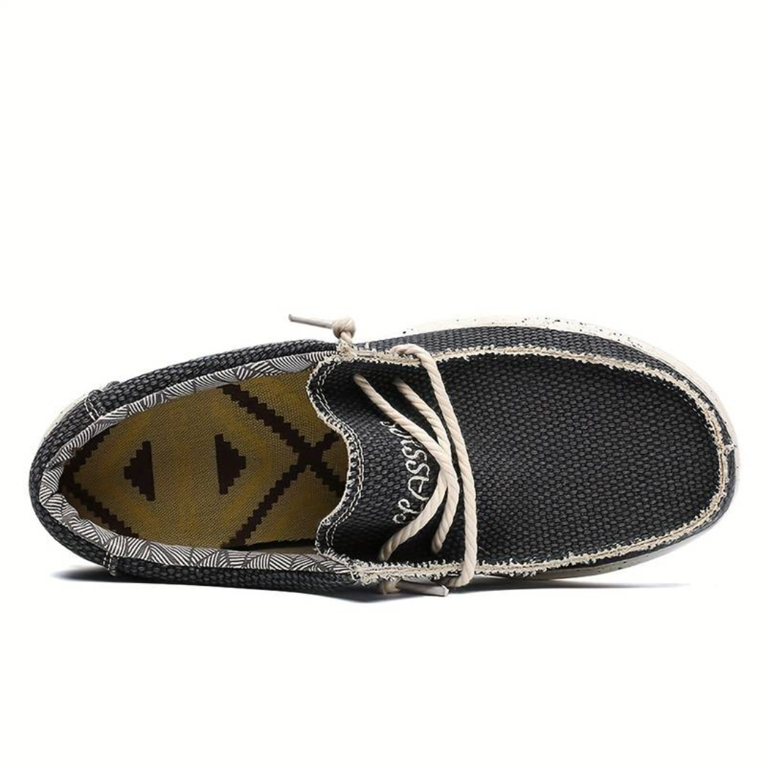 Wren | Womens Canvas Lace-Up Slip-On Trainers