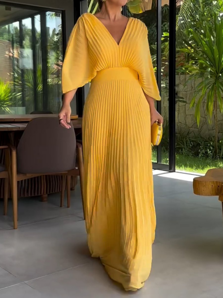 Verity | Vibrant Pleated Wedding Evening Dress