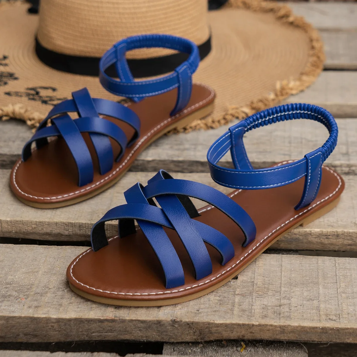 Elena | Women's Orthopedic Flat Sandals – Ankle Strap