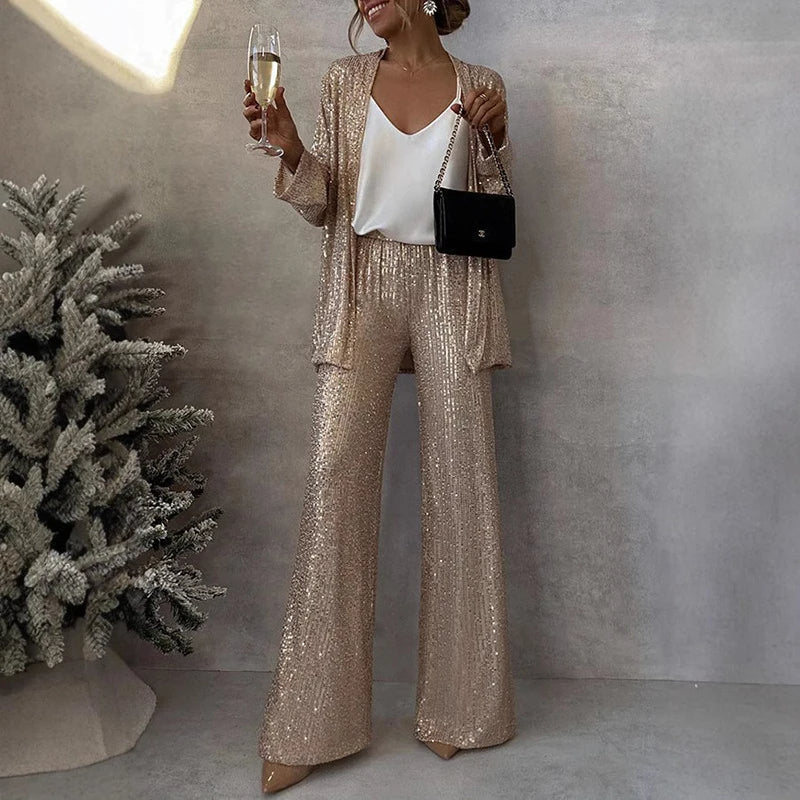 Tansy | Sequin Matching Set High Waist