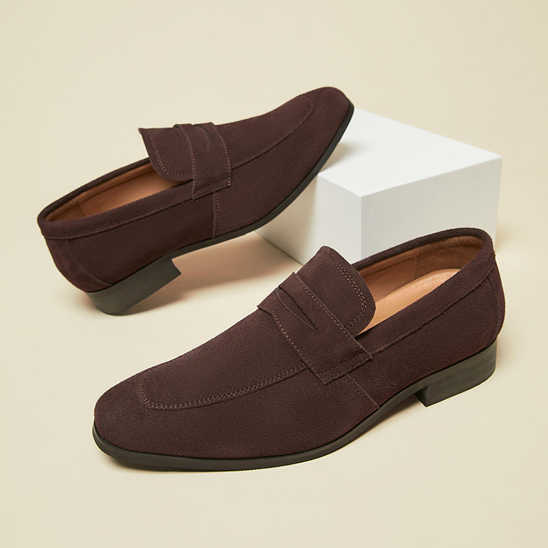 William | Mens Suede Penny Loafers