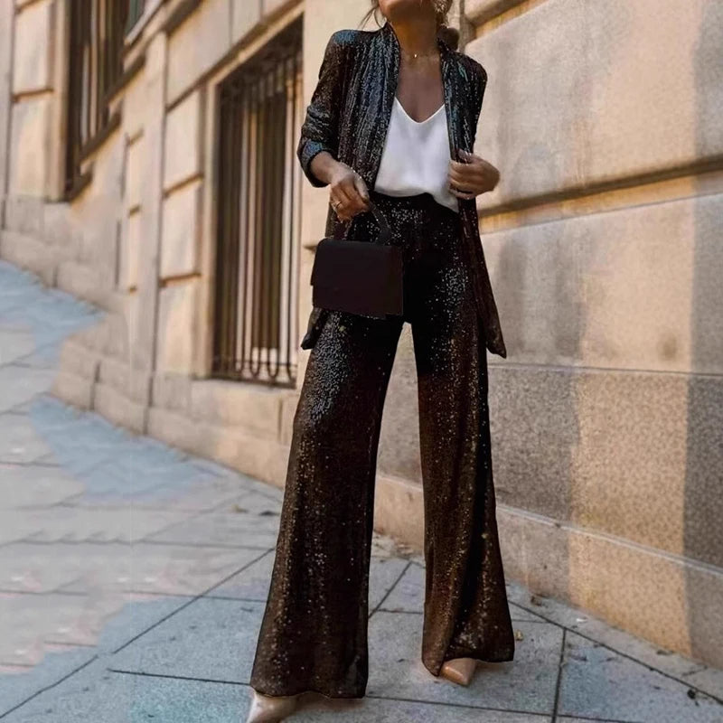 Tansy | Sequin Matching Set High Waist