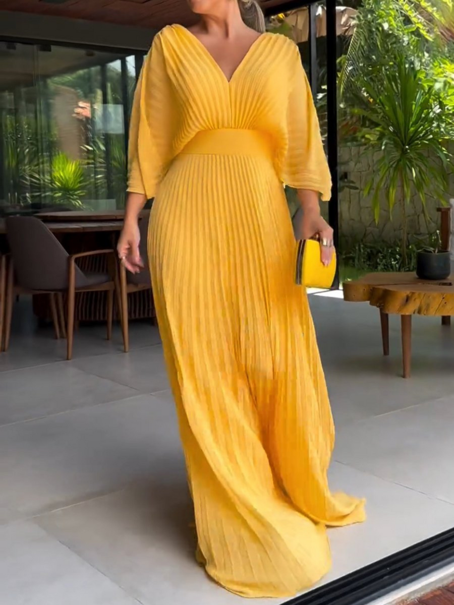Verity | Vibrant Pleated Wedding Evening Dress