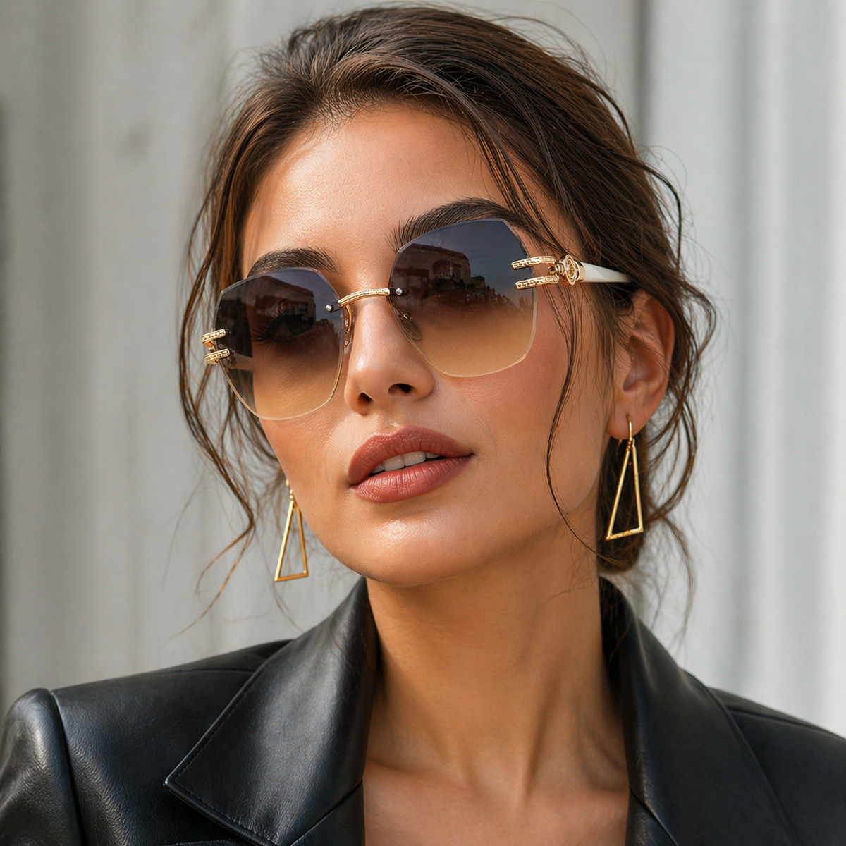 Amelia | Elegant Oversized Gradient Sunglasses