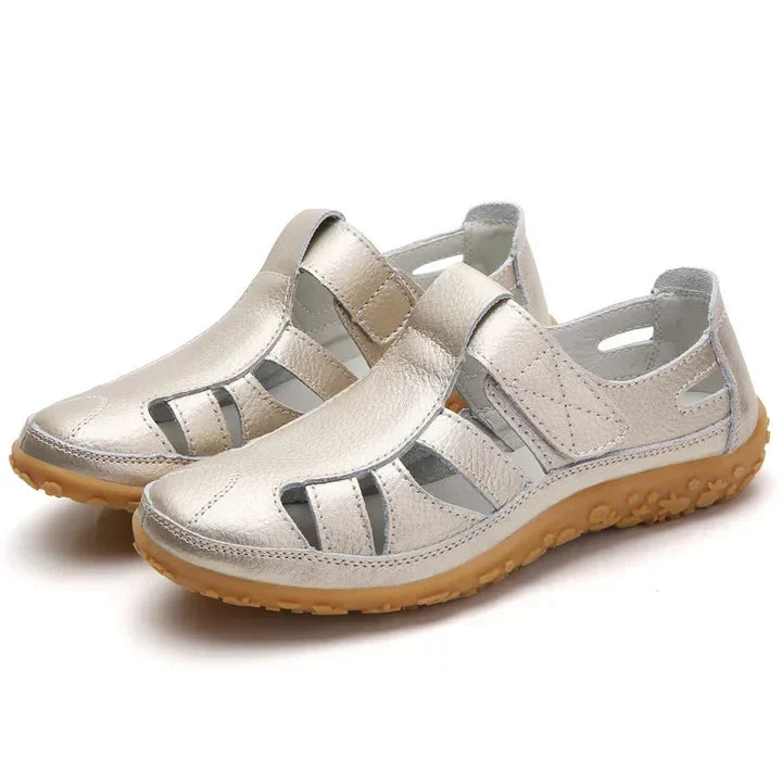 Margot | Women's Orthopedic Comfort Sandals – Closed Toe Velcro Strap