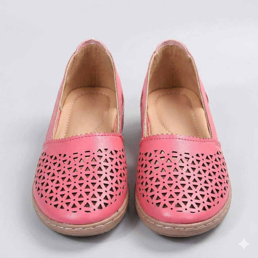 Sophie | Women's Breathable Slip-On Flats – Perforated Comfort Shoes