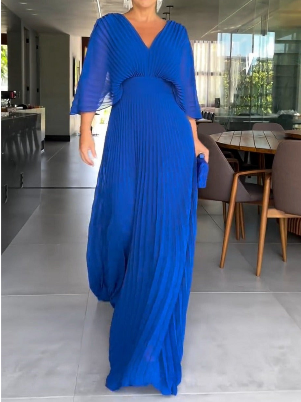 Verity | Vibrant Pleated Wedding Evening Dress