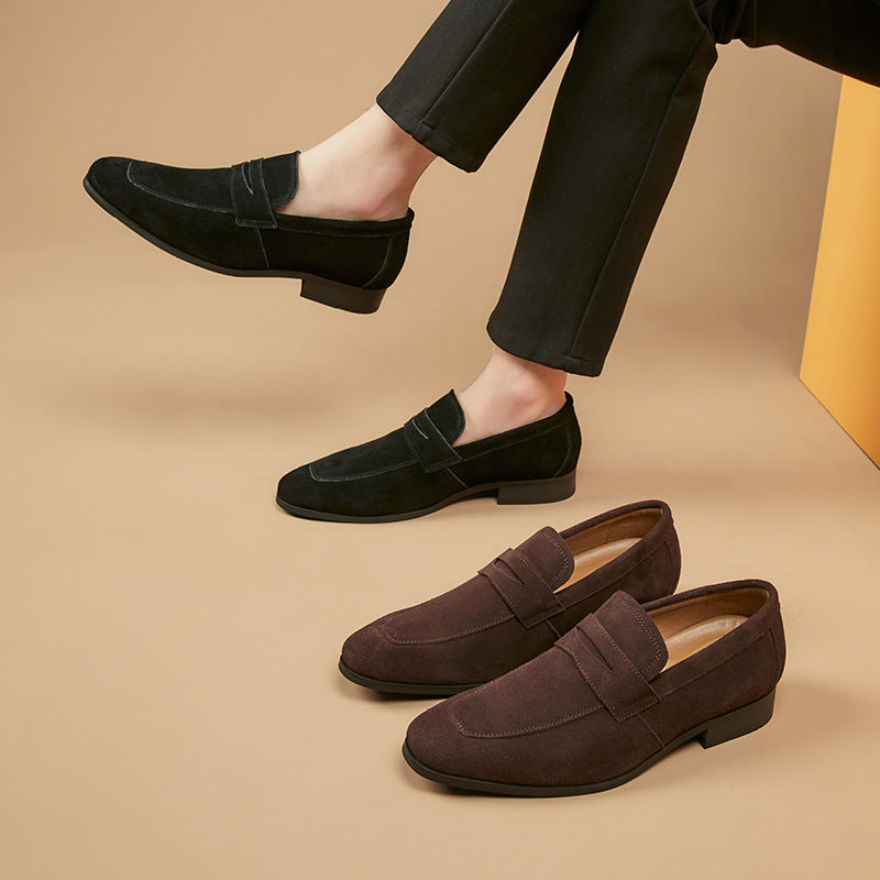 William | Mens Suede Penny Loafers