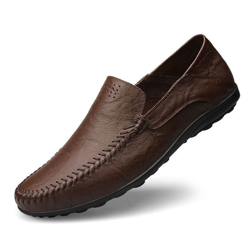 Leonardo | Mens Genuine Leather Slip-On Loafers