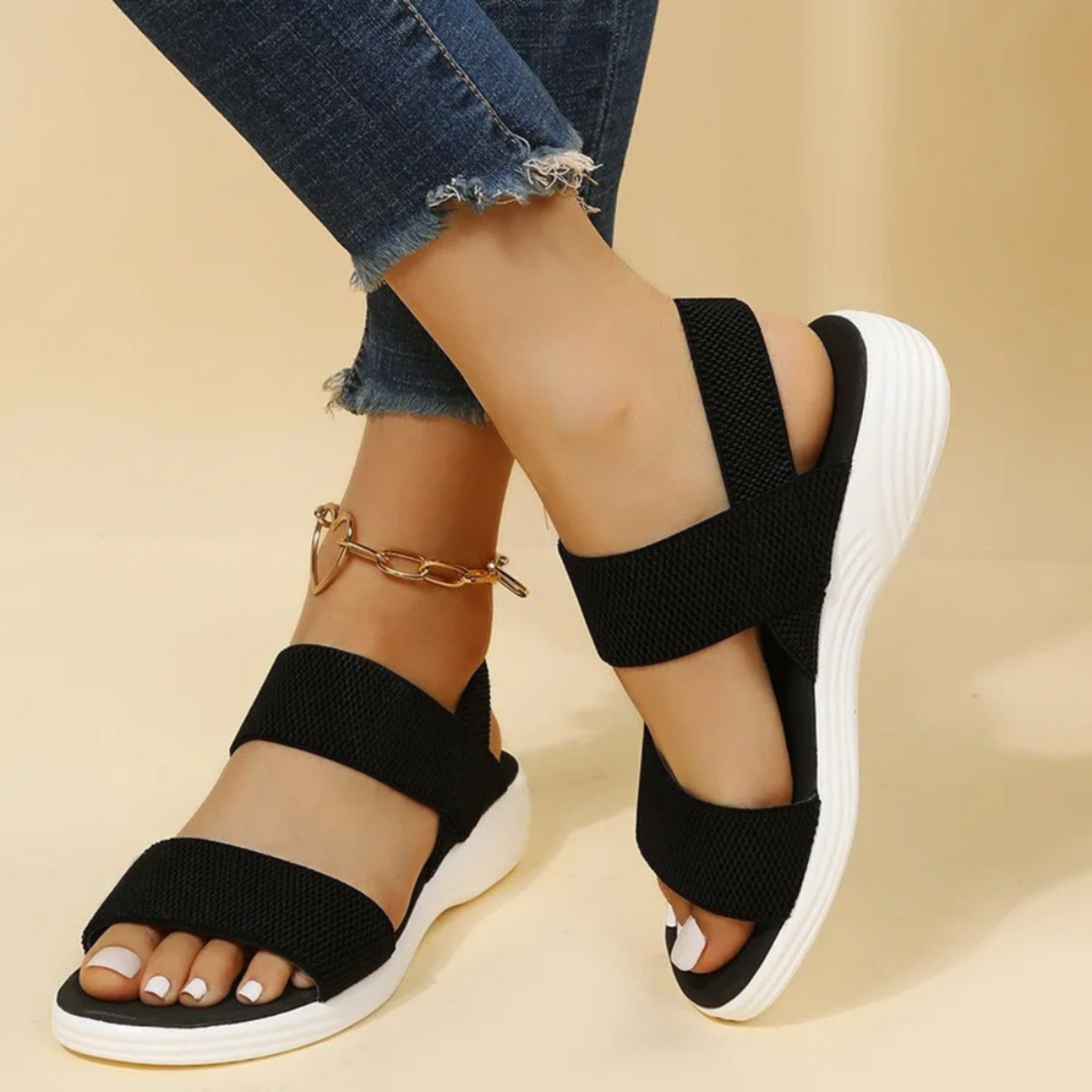 Elena | Women's Comfort Wedge Sandals – Adjustable Straps