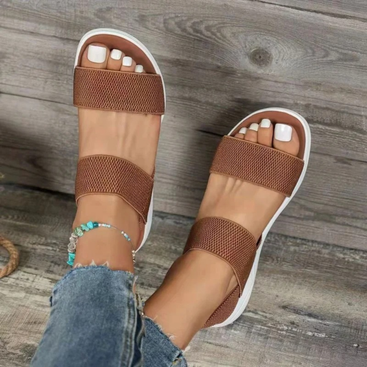 Elena | Women's Comfort Wedge Sandals – Adjustable Straps