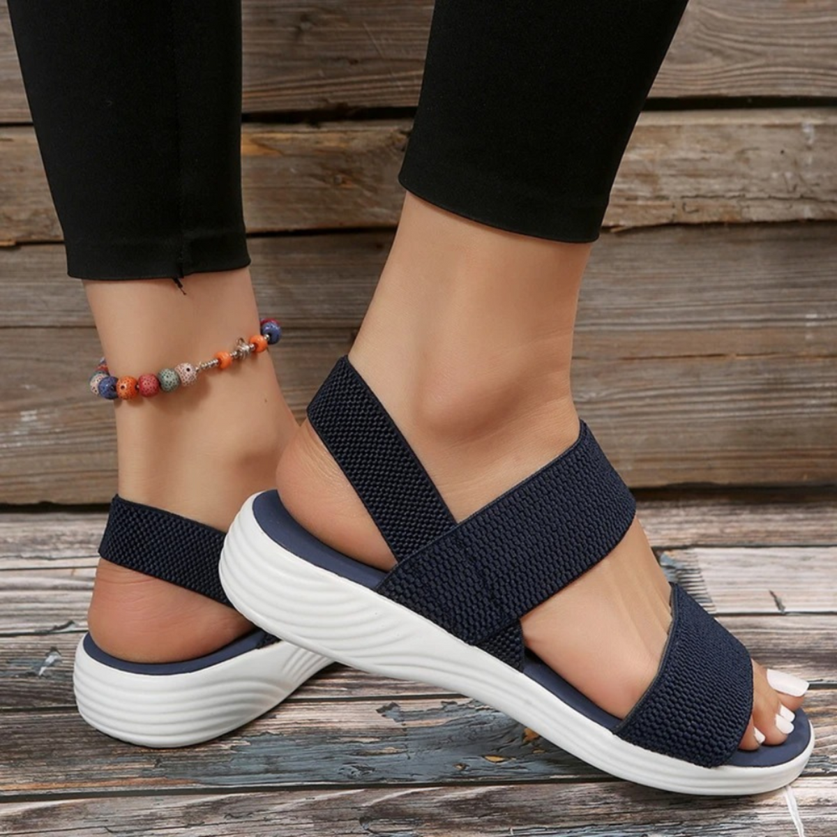 Elena | Women's Comfort Wedge Sandals – Adjustable Straps