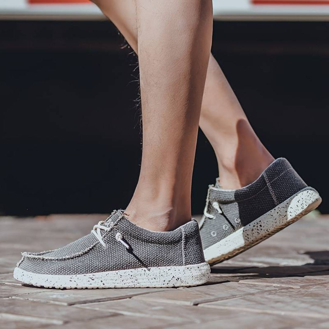 Wren | Womens Canvas Lace-Up Slip-On Trainers