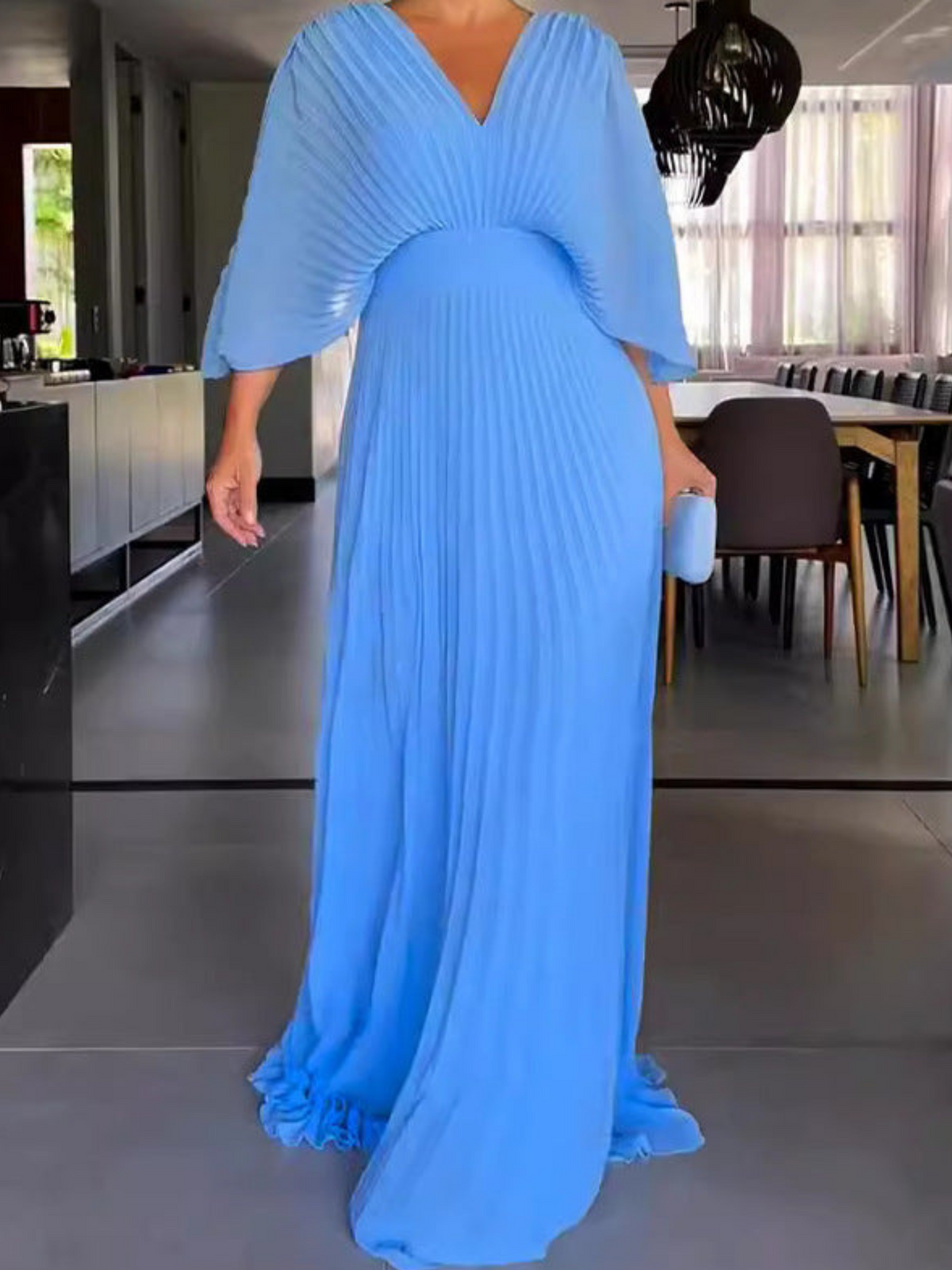 Verity | Vibrant Pleated Wedding Evening Dress