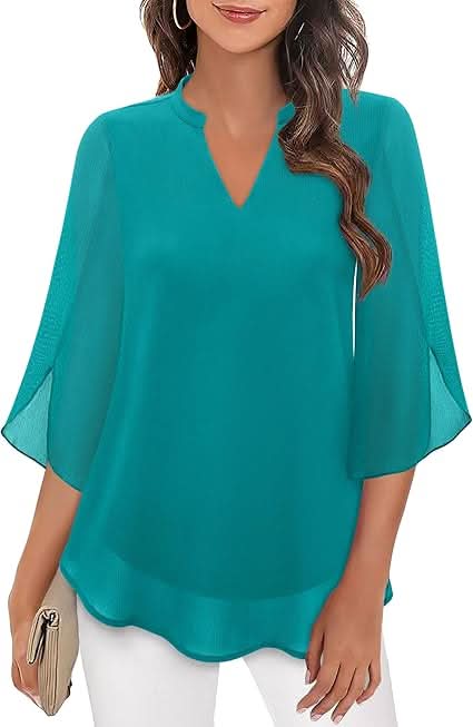 Celeste | Double Layer Chiffon Blouse