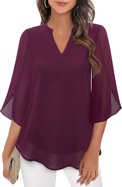 Celeste | Double Layer Chiffon Blouse