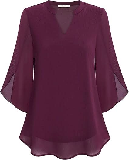 Celeste | Double Layer Chiffon Blouse