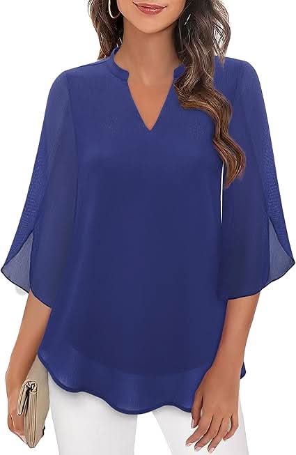 Celeste | Double Layer Chiffon Blouse