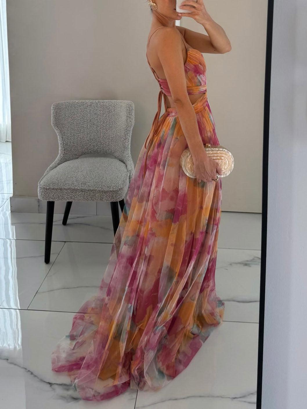 Grace | Painted Floral Wedding Dress