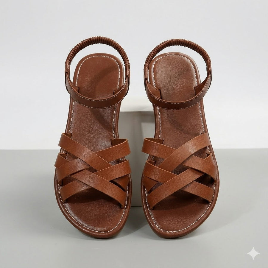 Elena | Women's Orthopedic Flat Sandals – Ankle Strap