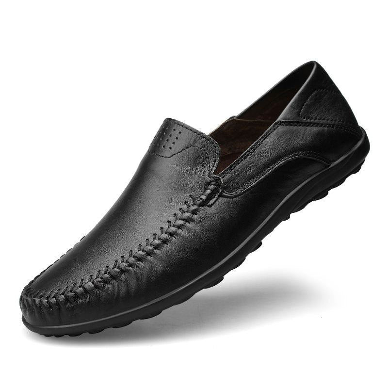 Leonardo | Mens Genuine Leather Slip-On Loafers