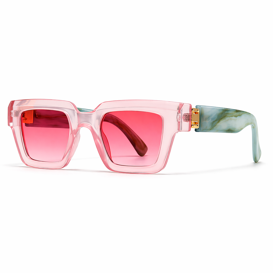 Elara | Oversized Pink Square Women's Sunglasses