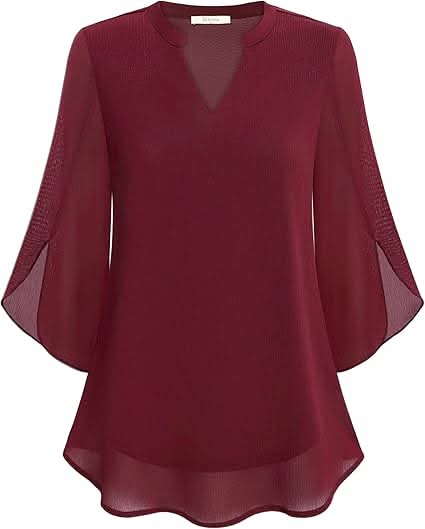 Celeste | Double Layer Chiffon Blouse