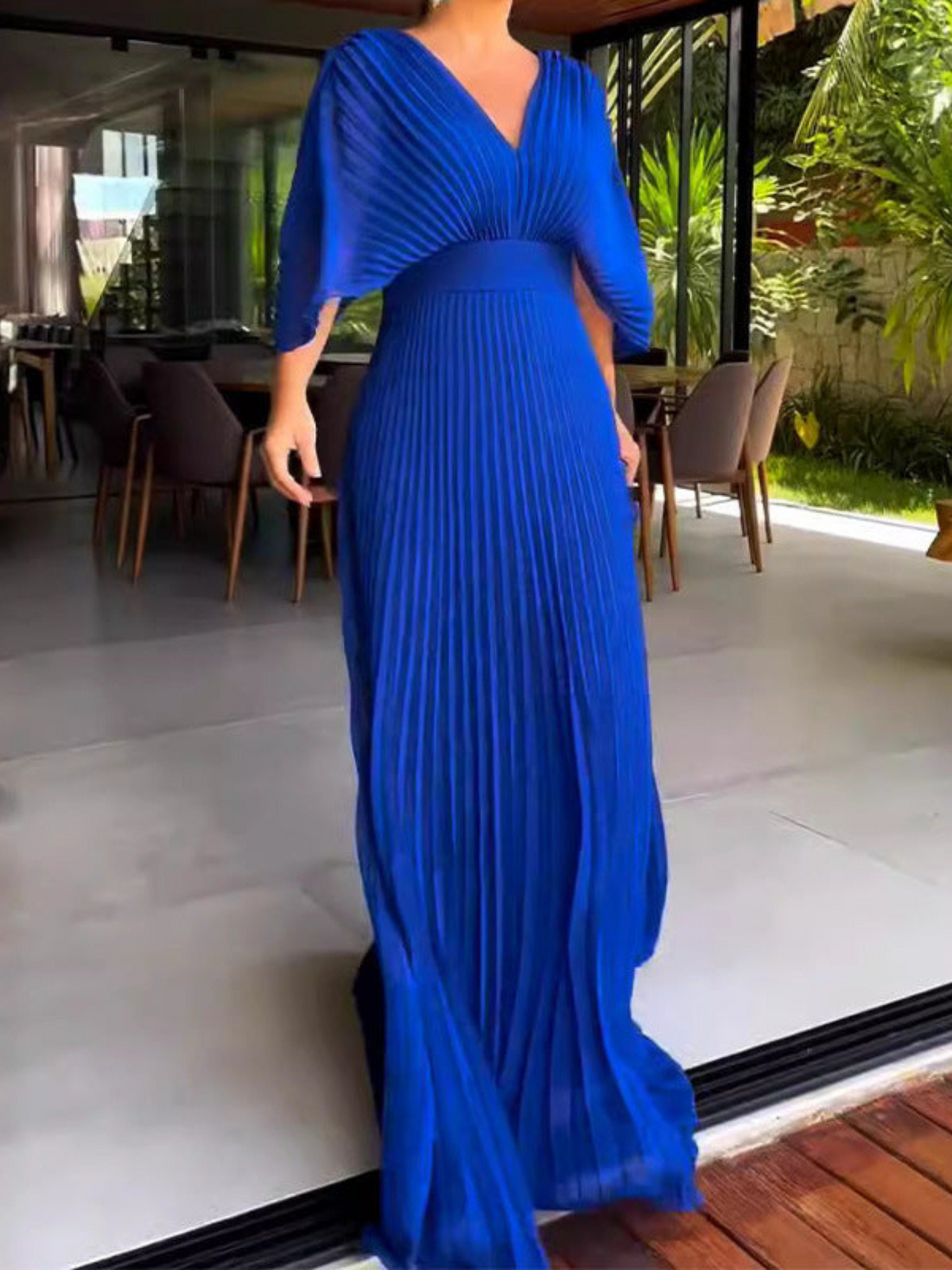 Verity | Vibrant Pleated Wedding Evening Dress