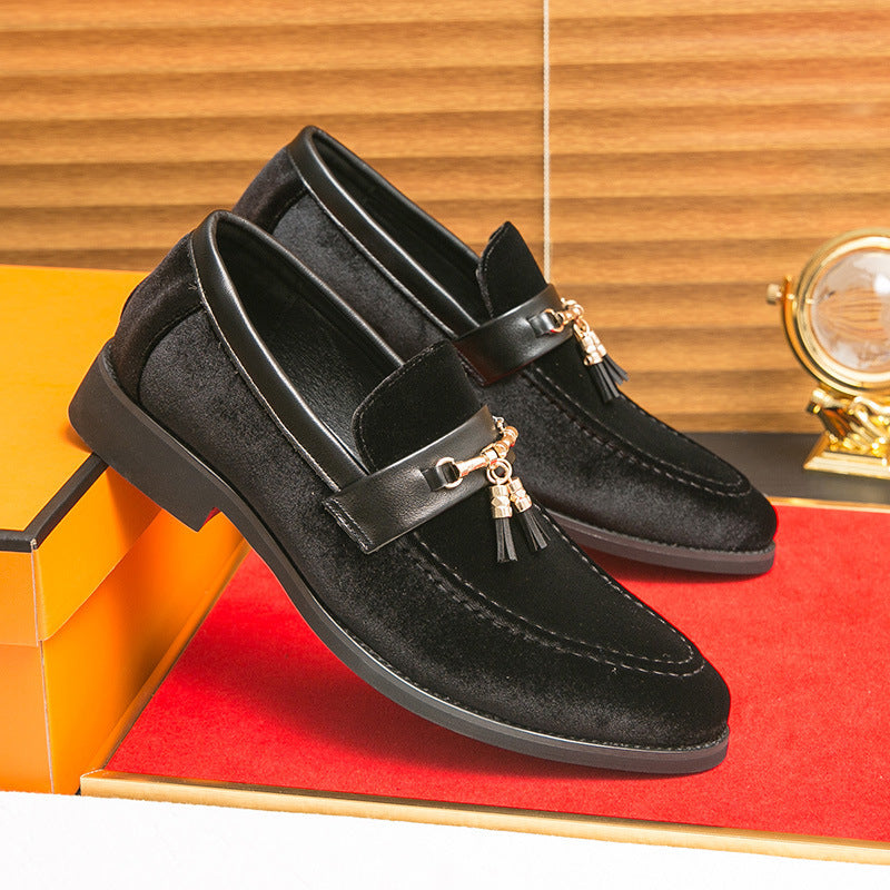 Sebastian | Mens Velvet Tassel Formal Loafers