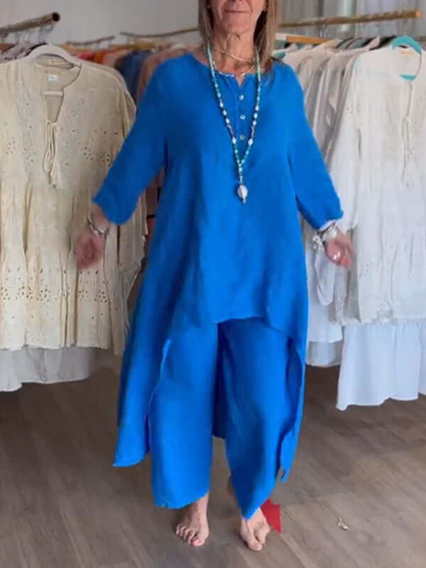 Dahlia | Linen Matching Set Summer Suit