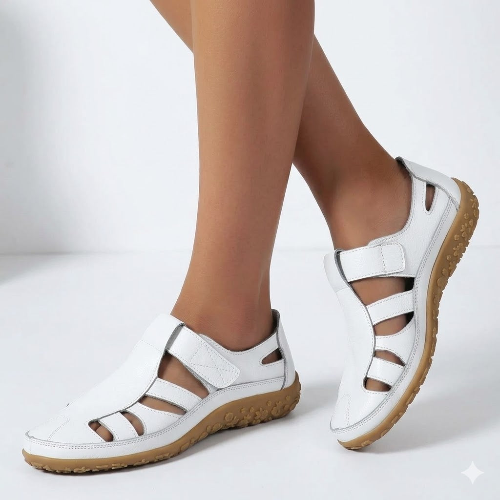 Margot | Women's Orthopedic Comfort Sandals – Closed Toe Velcro Strap