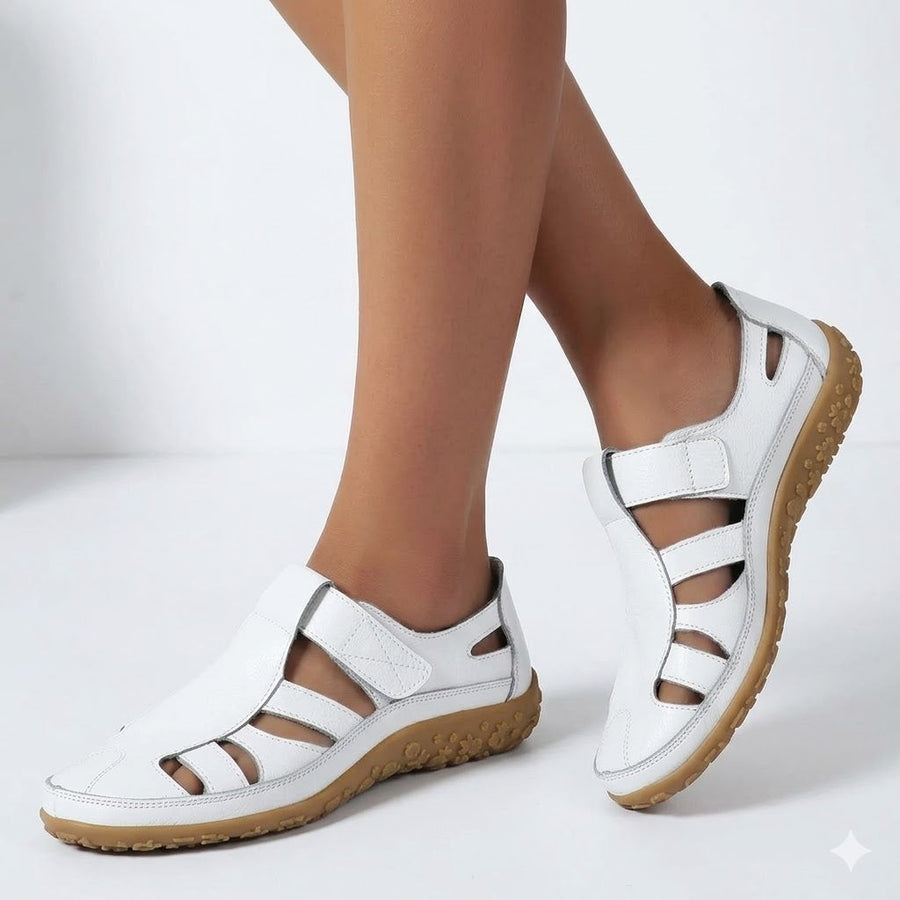 Margot | Women's Orthopedic Comfort Sandals – Closed Toe Velcro Strap