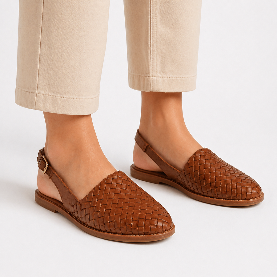 Isla | Women's Woven Slingback Flat Shoes