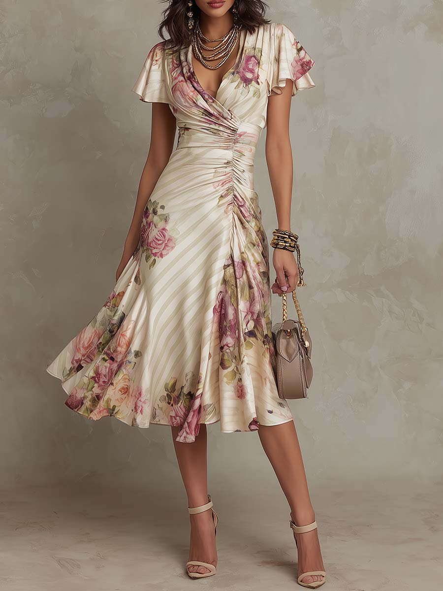 Piper | Satin Floral Wedding Dress