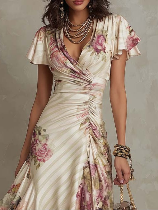 Piper | Satin Floral Wedding Dress